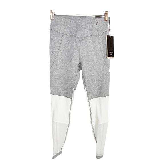 New Calia XS High Waist Filament 7/8 Leggings Alloy Heather Gray White Essential - Picture 1 of 14